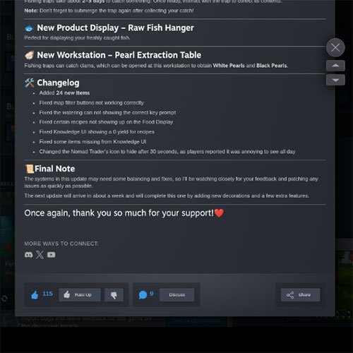 Cozy Keep fishing system update – cosy games September 2025